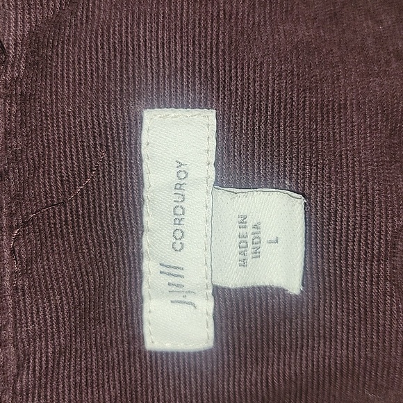 J JILL Courderoy Shift Dress Burgundy L Fall Cottagecore Contemporary Winter - Picture 6 of 7